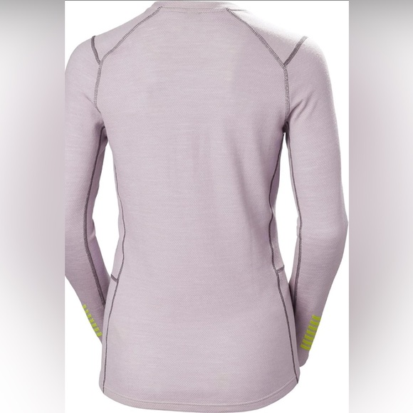 HH Helly Hansen LIFA Merino Wool Base Layer In Dusty Syrin Star Pixel NEW - Picture 2 of 10